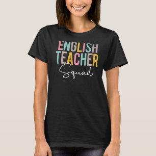 Camiseta Professor Inglês Esquadrão Apreciação Colorida De
