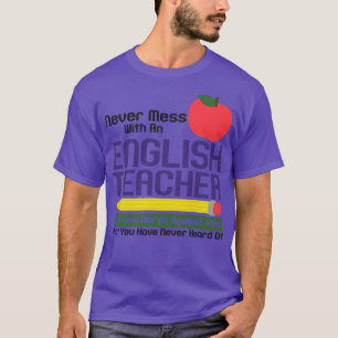 Camiseta Professor Inglês Lendo Livros Vocabulário Gramátic