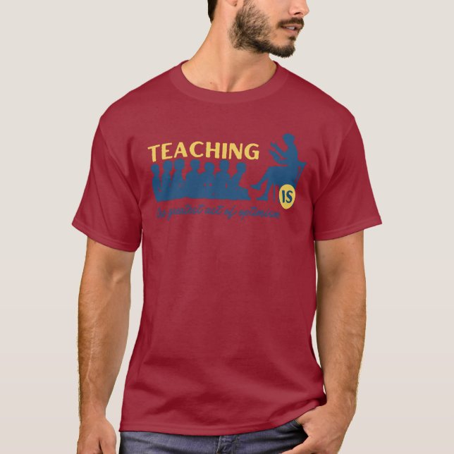 Camiseta Professor inspirador, o professor cita o professor (Frente)