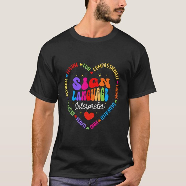 Camiseta Professor Intérprete de LIBRAS Escola Linguagem de (Frente)