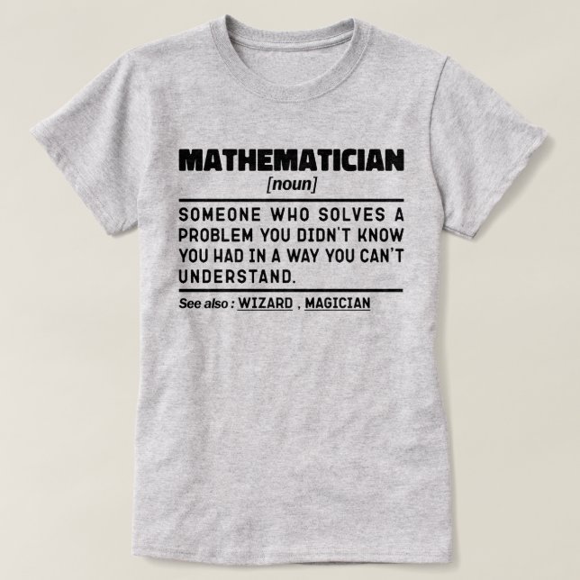 Camiseta Professor Legal de Matemática do Noun, Matemático (Frente do Design)