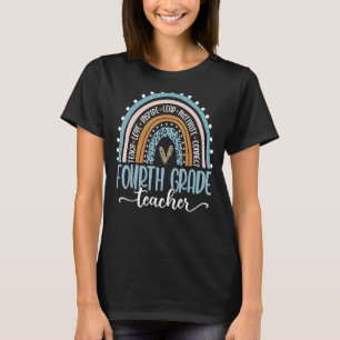 Camiseta Professor Leopard Boho Arco-Íris De Volta Para