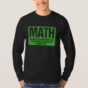 Camiseta Professor Matemático O Único Lugar Onde Pessoas Ág