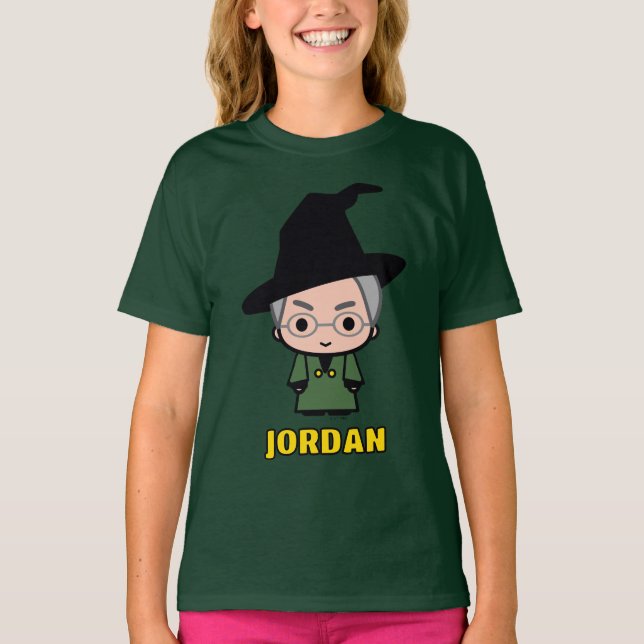 Camiseta Professor McGonagall Cartoon Character Art (Frente)