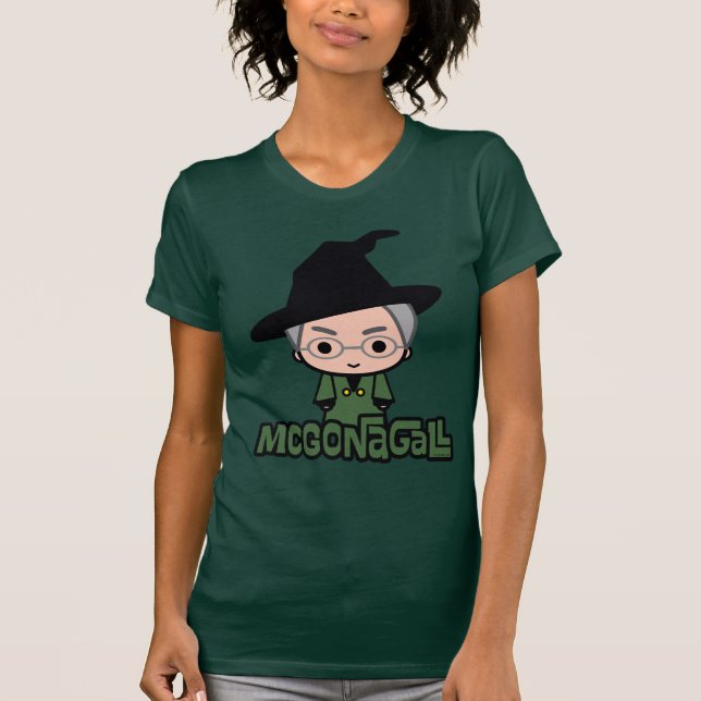 Camiseta Professor McGonagall Personagem de desenho animado (Frente)