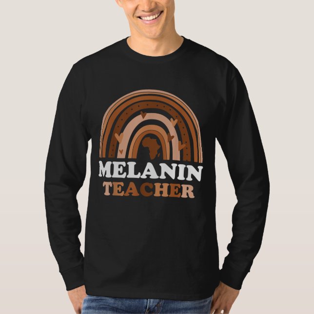 Camiseta Professor Melanin Black Melanin Teacher Black Hist (Frente)