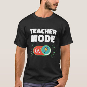 Camiseta Professor Modo em Mulheres Homens Sala de Aula Pro
