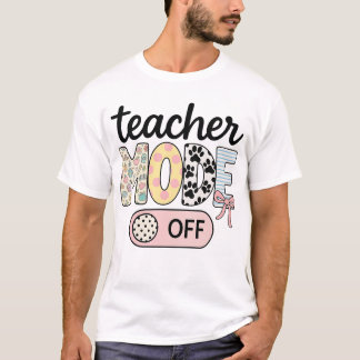 Camiseta Professor Modo Feliz No Último Dia Do Verão