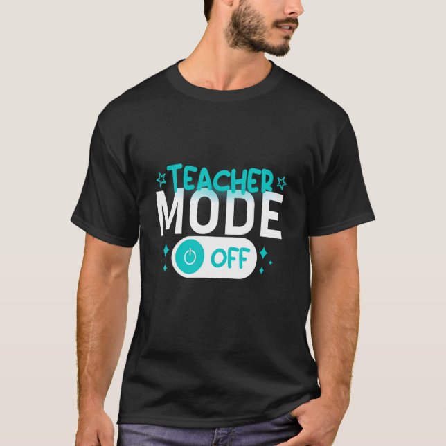 Camiseta Professor Modo Feliz No Último Dia Do Verão (Frente)