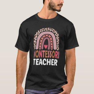 Camiseta Professor Montessori Leopardo Apreciação Arco-Íris