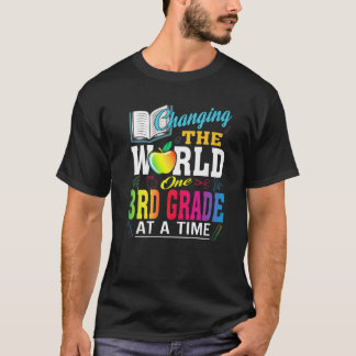 Camiseta Professor Mudando O Mundo Um Gráfico De 3Rd De Cad