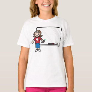Camiseta Professor na Sala de Aula com Quadro Branco