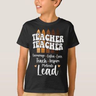 Camiseta Professor Negro Crayons Melanina Mês da História N