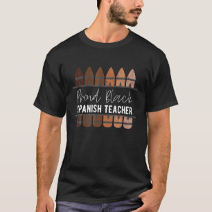 Camiseta Professor negro espanhol orgulhoso, História negr