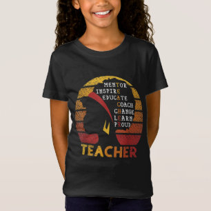 Camiseta Professor negro inteligente afro ama melanina afro
