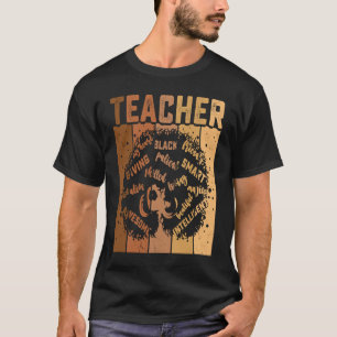 Camiseta Professor negro inteligente afro ama melanina afro
