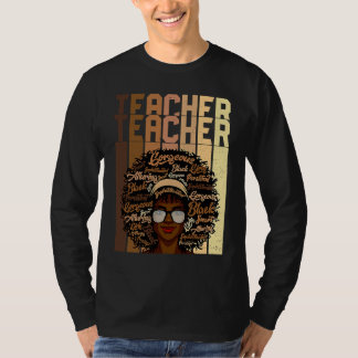 Camiseta Professor Negro Inteligente Amor Afro Melanina Afr