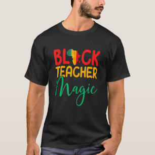 Camiseta Professor Negro Magia Afro Americano Preto Melanin