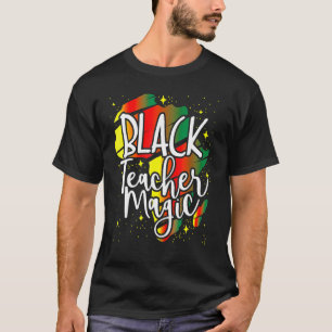 Camiseta Professor Negro Magia Mês da História Afro-America