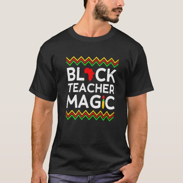 Camiseta Professor negro Magic BLM Professor negro História (Frente)