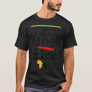 Camiseta Professor Negro Mágico Professor Homens Mulheres H