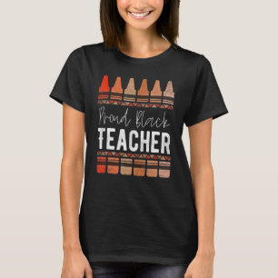 Camiseta Professor negro orgulhoso de história negra Mês pr