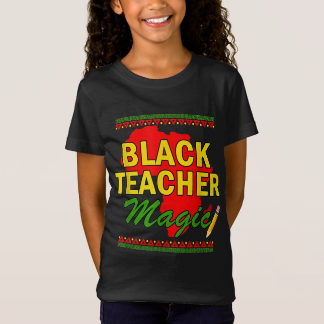 Camiseta Professor negro Professor mago professor negro mês (Frente)