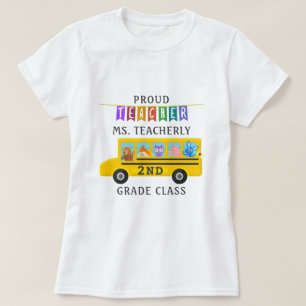 Camiseta Professor Obrigado Nome Personalizado  Ônibus De 