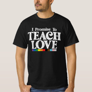 Camiseta Professor Orgulho LGBT Eu Prometo Ensinar Amor Gay
