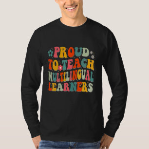 Camiseta Professor orgulhoso de ensinar alunos multilíngues