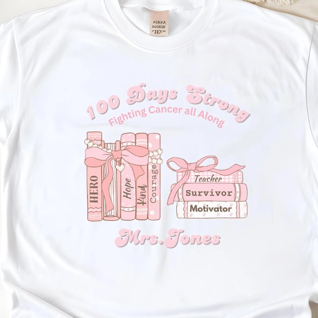 Camiseta Professor Personalizado 100 dias de cancer escolar (Criador carregado)