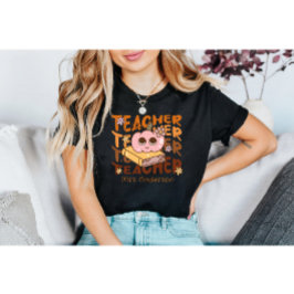 Camiseta Professor Personalizado Halloween - Retro Pumpkin