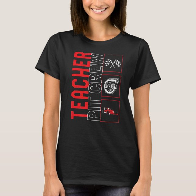 Camiseta Professor Pit Crew Car Race Driver Racecar (Frente)