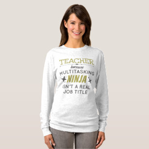 Camiseta Professor porque multitarefa Ninja não é título de