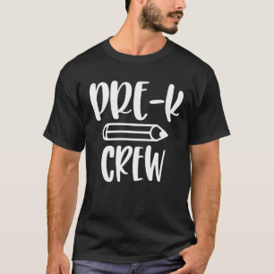 Camiseta Professor Pré-Escolar Da Tripulação Do Pré-K 1rua