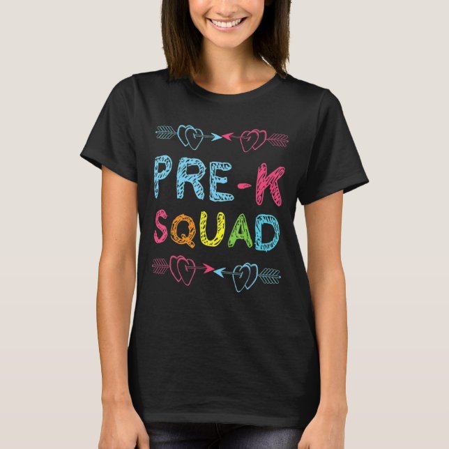 Camiseta Professor Pré-Escolar no Quadrado K De Volta À Esc (Frente)