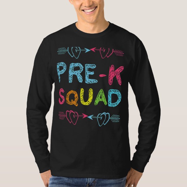Camiseta Professor Pré-Escolar no Quadrado K De Volta À Esc (Frente)