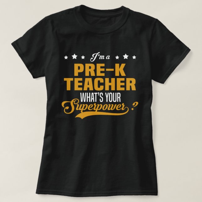Camiseta Professor pré-K (Frente do Design)