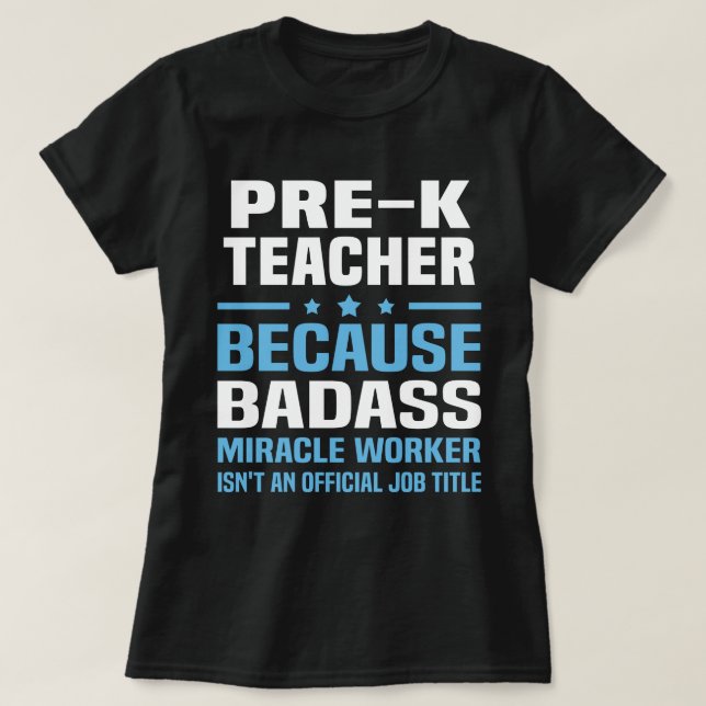Camiseta Professor pré-K (Frente do Design)