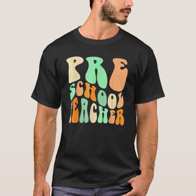 Camiseta Professor Pré-K Boho Estudante De Volta À Escola (Frente)