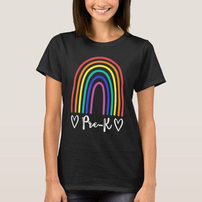 Camiseta Professor Pré-K Da Equipe Ou Estudante Da Equipe D (Frente)