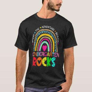Camiseta Professor Pré K Rocks Pré K Voltar Ao Arco-Íris Da