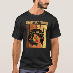 Camiseta Professor primário negro afro-americano