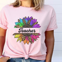 Professor Profissão Rainbow Sunflower