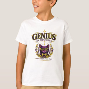 Camiseta Professor Purr-Ple™ – Gênio em Progresso