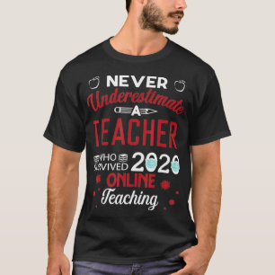 Camiseta Professor Que Sobreviveu A 2020 Ensinando Online F