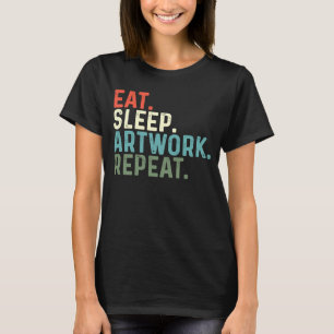Camiseta Professor repetitivo de Trabalho de arte de repous