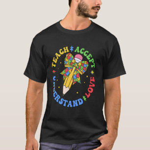 Camiseta Professor Retro Conscientização Autismo Aceitar En