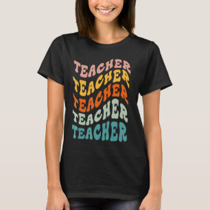 Camiseta Professor Retro Daisy Colorful ElementSchool Te