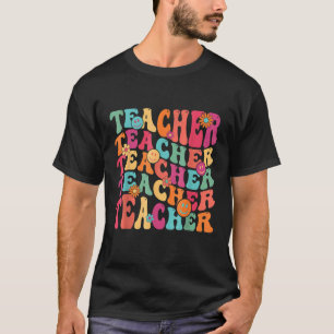 Camiseta Professor Retro Daisy Colorful Escola Tea